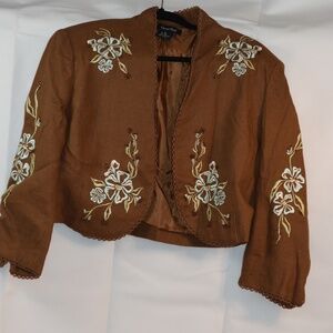 Embroidered/Beaded Bolero SZ 14 Central Park